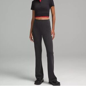 Lululemon Black Ribbed Softstremme Flared Pant